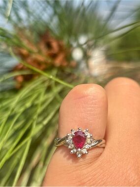👑Ruby Diamond 14K Gold Ring
